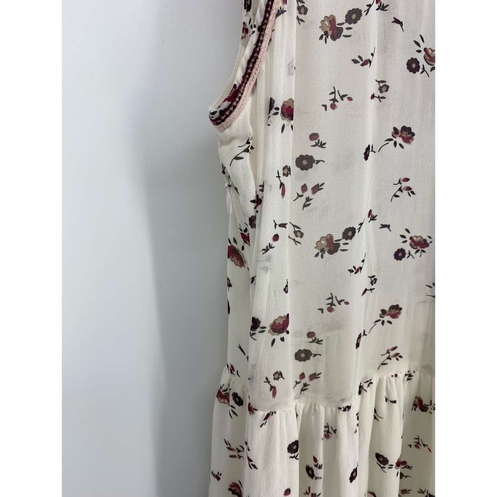 Ulla Johnson Embroidered Chiffon Silk Leena Floral Print Midi Dress - Picture 8 of 13